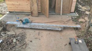 Fabrication et installation d'un portail en chêne sur mesure à perche en nocé 61 par l'Atelier Bois Robain