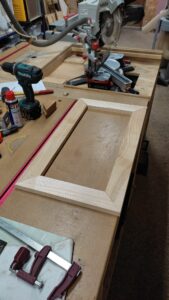 Meuble lave main pour des toilettes à Perche en Nocé 61 par l'Atelier Bois Robain