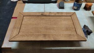 Meuble lave main pour des toilettes à Perche en Nocé 61 par l'Atelier Bois Robain